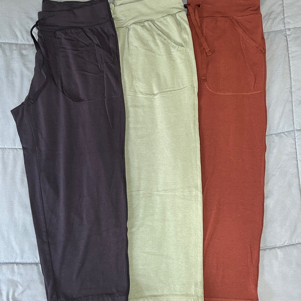 Athletic Works Capri Sweatpants - Navy, Green, and Maroon